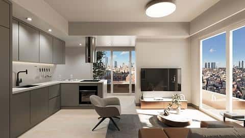 Appartements intelligents à Kagithane, Istanbul avec piscine et sécurité — 8/16