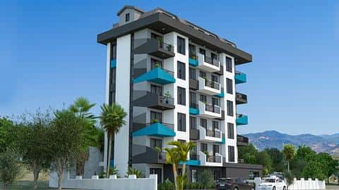 Appartements à vendre à Alanya Avsallar : 2, 3, 4 chambres avec salle de sport et piscine — 2/14