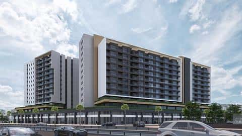 complexe de grande hauteur de luxe avec des installations modernes — 5/18