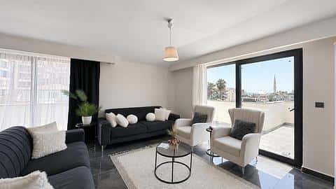 Zariadený 3+1 Penthouse s Výhľadom na More v Kesteli, Alanya — 3/33