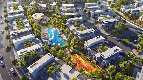 Ylelliset 4 makuuhuoneen townhouse -asuntoja DAMAC Hillsissa, Dubaissa — 2/24