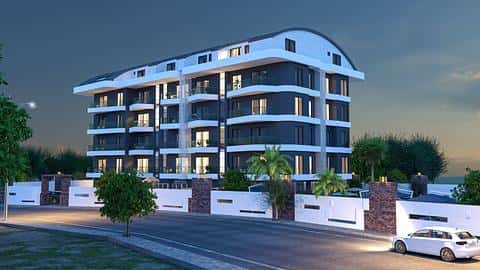 Apartament z basenem na sprzedaż w Alanya Oba, 1-2 sypialnie, Turcja — 2/13