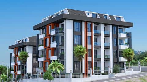 Alanya, Hasbahce : Sécurisez votre citoyenneté avec un appartement de 2 ou 4 chambres au bord de la piscine — 3/7
