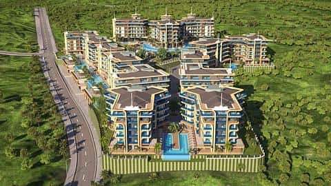 Apartamenty z widokiem na morze na sprzedaż w Kestel, Alanya z basenami i 1-3 sypialniami — 2/19