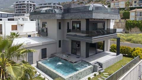 Villa à vendre à Kargicak, Alanya : 4 chambres avec piscine privée et citoyenneté — 3/29