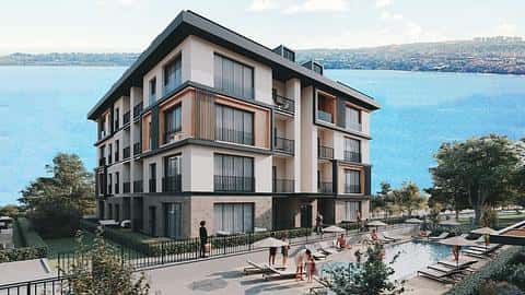 Achetez un appartement de 2 à 5 chambres à Buyukcekmece avec vue sur la mer — 7/24