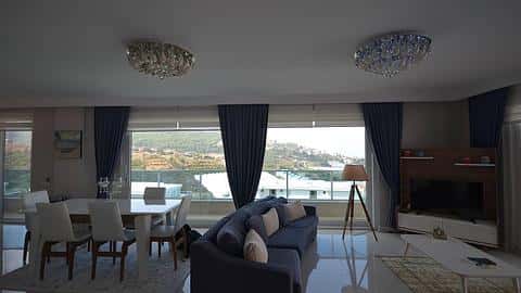 Villa duplex de luxe 4+1 meublée avec piscine privée à Kargicak, Alanya — 7/44