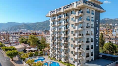 Appartements Alanya Oba : Vue sur la mer, Piscine et Aire de jeux pour enfants, À vendre — 2/38