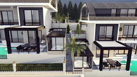 Villa avec vue sur la mer à Bektas, Alanya avec 2-3 chambres à vendre — 6/17