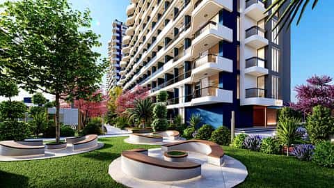Appartements éligibles à la citoyenneté avec 1, 2, 4 chambres à Erdemli, vue sur la mer — 2/24