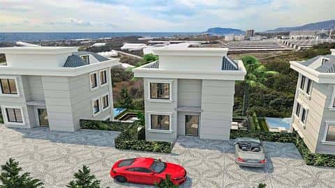 Villa de luxe de 4 chambres offrant la citoyenneté et de superbes vues sur la mer à Kestel, Alanya — 4/6