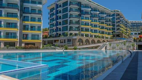 Appartements confortables avec vue sur la mer remarquable dans la station balnéaire d'Alanya — 6/30