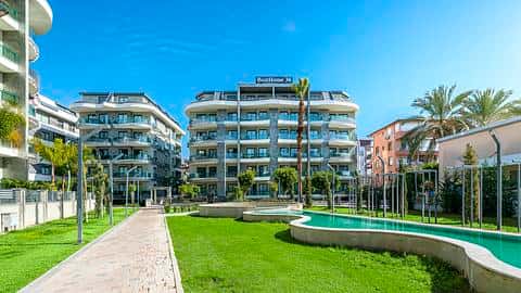 À vendre : appartements à Alanya dans un emplacement central avec piscine et proche de la mer — 4/60