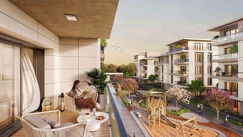 À vendre : appartements de 2, 3, 4 chambres à Basaksehir, Istanbul avec des commodités de maison intelligente et à proximité des commerces — 3/22