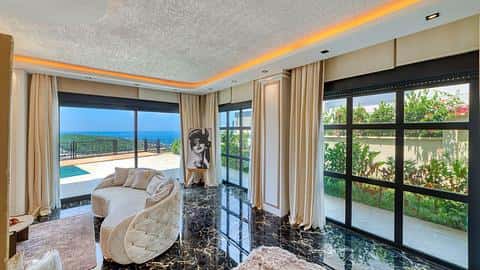 Villa de luxe 5+1 avec vue sur la mer à vendre à Alanya Kargicak — 9/27