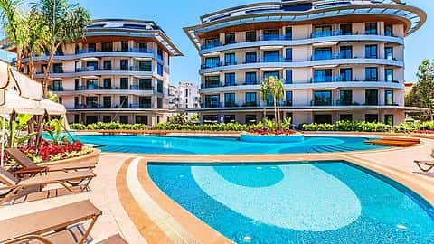 Appartement à vendre à Oba Alanya : 1-2 chambres, proche de la mer avec piscine — 4/33