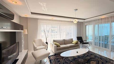 Fully Furnished 2+1 Flat 150m to Beach in Alanya Kestel — 8/24