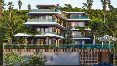 Villa de luxe 7+1 avec vue sur la mer à vendre à Alanya Kargicak — 3/24