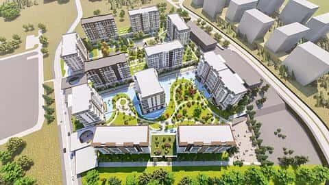 Appartements Istanbul Basaksehir : 5 chambres, piscine et parking privé à vendre — 4/9