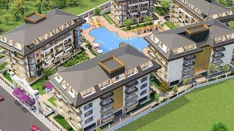 Appartement à vendre à Oba, Alanya : 0-3 chambres, piscine et salle de sport — 6/26