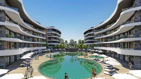 Appartement à Oba, Alanya avec piscine et de 1 à 5 chambres à vendre — 6/26