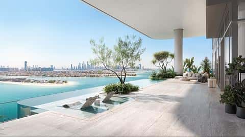 Duplekser med praktfull sjø- og byutsikt i Palm Jumeirah, Dubai — 6/13