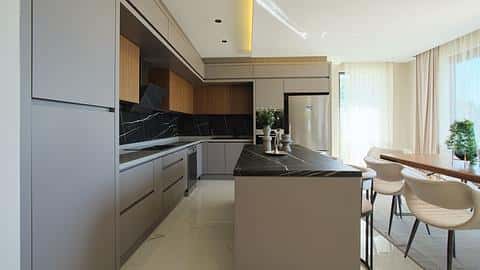 À vendre : Villa avec vue sur la mer à Kargicak, Alanya avec 4 chambres et citoyenneté — 10/32