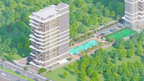 Appartements à vendre avec 1, 2 et 4 chambres en bord de mer à Mahmutlar, Alanya, Antalya — 5/36