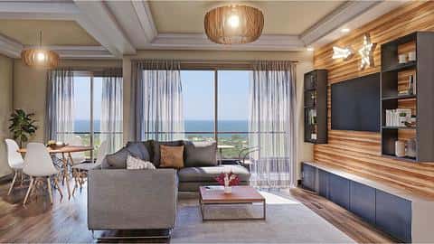 Modernus bokštas dvynys, įsikūręs Long Beach, Kipro saloje — 6/15