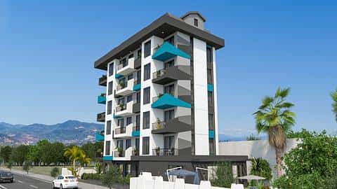 Appartements à vendre à Alanya Avsallar : 2, 3, 4 chambres avec salle de sport et piscine — 3/14