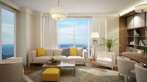 À vendre : appartements 1, 2, 3 chambres à Kadiköy Istanbul avec permis de résidence et vue sur la mer — 9/19
