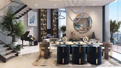 Deluxe-huoneistot, joista on näkymät kanavalle Business Bayssä, Dubaissa — 4/17