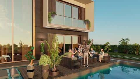 Villa domotique à vendre avec vue sur la ville et la nature à Buyukcekmece, 7 ou 6 chambres — 5/13