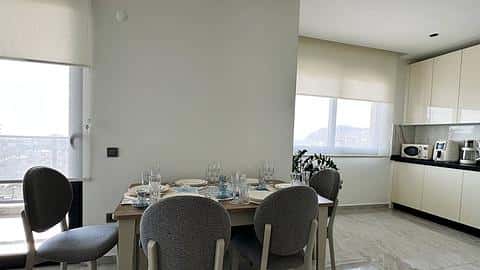 Appartements Alanya Oba : Vue sur la mer, Piscine et Aire de jeux pour enfants, À vendre — 8/38