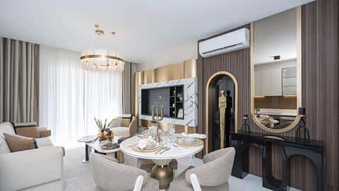 Apartamenty z widokiem na morze na sprzedaż w Kestel, Alanya z basenami i 1-3 sypialniami — 8/19