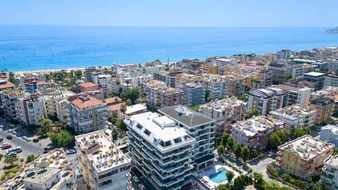 Appartement à vendre au centre d'Alanya: 1, 2, 3 chambres avec permis de résident et vue sur la mer — 3/23