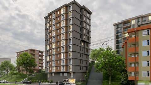 Acheter un appartement de 2 chambres avec vue sur la ville à Kagithane, Istanbul — 2/3
