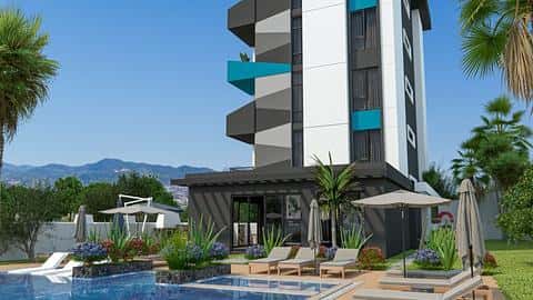 Appartements à vendre à Alanya Avsallar : 2, 3, 4 chambres avec salle de sport et piscine — 5/14