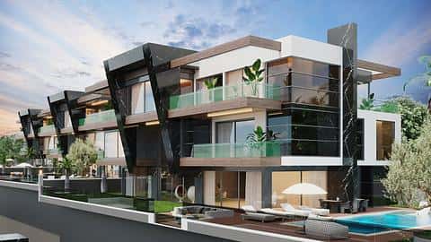 Villa with 3 or 7 Bedrooms and Private Pool in Alanya Tepe For Sale — 4/18