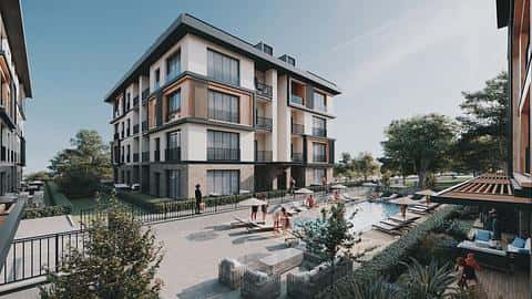 Achetez un appartement de 2 à 5 chambres à Buyukcekmece avec vue sur la mer — 5/24