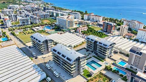 Apartamentet në Alanya Kargicak për Shitje - 1, 2, 3 Dhoma me Pishinë, Pranë Detit dhe Shtetësisë — 2/7