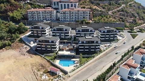 Appartement de 5 chambres éligible à la citoyenneté à Alanya Tepe avec vue sur la mer — 2/19