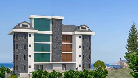 Appartements de 1 à 3 chambres avec citoyenneté à vendre à Alanya Kargicak — 8/27