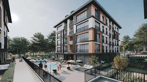 Achetez un appartement de 2 à 5 chambres à Buyukcekmece avec vue sur la mer — 3/24