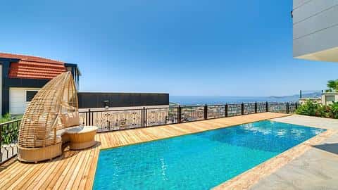 Villa de luxe 5+1 avec vue sur la mer à vendre à Alanya Kargicak — 4/27