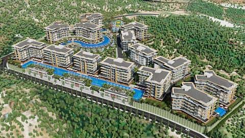 Apartamenty z widokiem na morze na sprzedaż w Kestel, Alanya z basenami i 1-3 sypialniami — 3/19