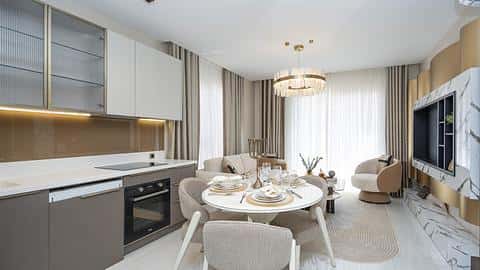 Apartamenty z widokiem na morze na sprzedaż w Kestel, Alanya z basenami i 1-3 sypialniami — 6/19