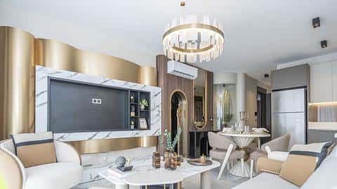 Apartamenty z widokiem na morze na sprzedaż w Kestel, Alanya z basenami i 1-3 sypialniami — 10/19