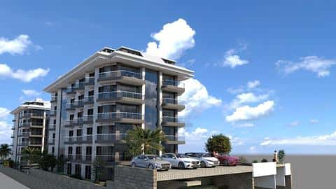 Appartement avec vue sur mer et piscine à Alanya, Mahmutlar - 1 & 2 chambres disponibles à vendre — 2/3