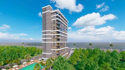 Appartements à vendre avec 1, 2 et 4 chambres en bord de mer à Mahmutlar, Alanya, Antalya — 6/36